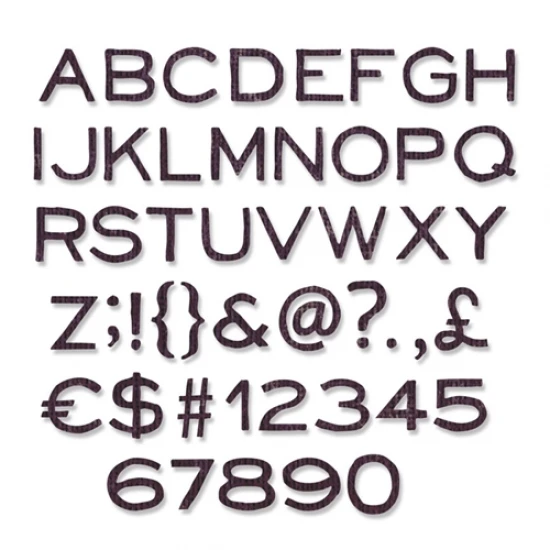 Alphanumeric Thin 121τεμ- Sizzix