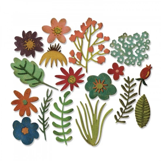 Thinlits Funky Floral 15 τεμ- Sizzix