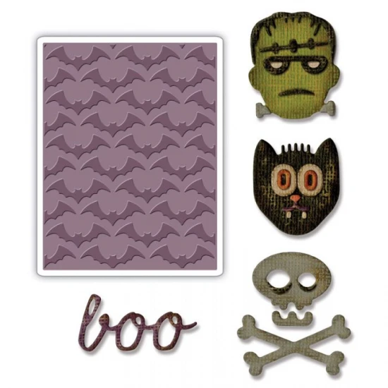 "Sizzix Thinlits Die Set  - Halloween- Sizzix  Impresslits Embossing Folder - Halloween "