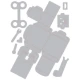Sizzix Thinlits Die Set 8PK - 3-D Robot