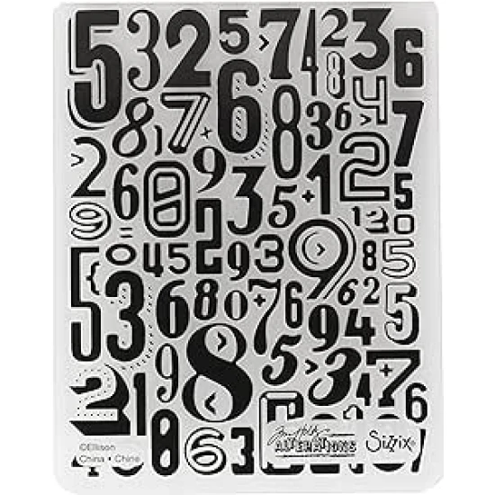 Numeric Texture Fades Embossing Folder