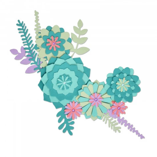 Sizzix Thinlits Die Set 15Pk Succulent Wreath by Lisa Jones