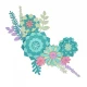 Sizzix Thinlits Die Set 15Pk Succulent Wreath by Lisa Jones