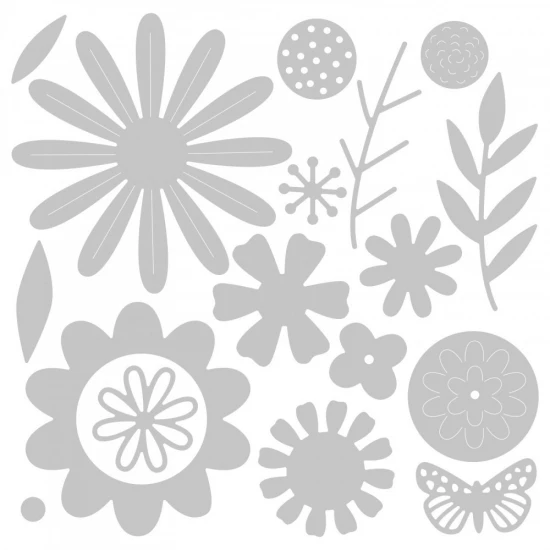 Sizzix Thinlits Die Set 17PK Bold Flora by Sophie Guilar