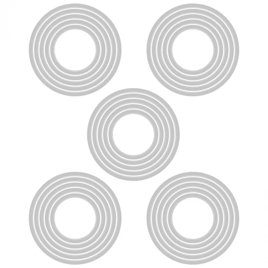 Sizzix Thinlits Die Set 25PK Stacked Tiles Circles by Tim Holtz