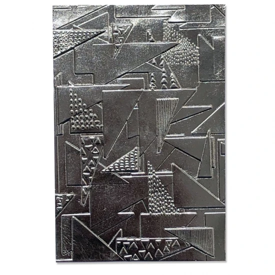 3-D Textured Impressions Embossing Folder Doodle Triangles by Jessica Scott