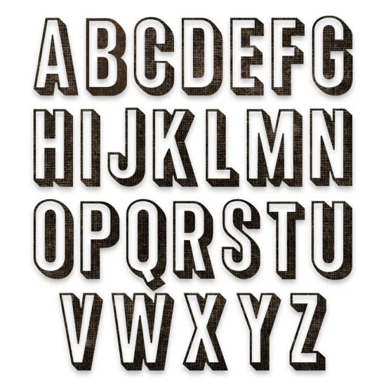 Sizzix Thinlits Die Set 26PK Alphanumeric Shadow Upper by Tim Holtz