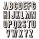 Sizzix Thinlits Die Set 26PK Alphanumeric Shadow Upper by Tim Holtz