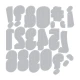 Sizzix Thinlits Die Set 21PK Alphanumeric Shadow Numbers by Tim Holtz