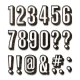 Sizzix Thinlits Die Set 21PK Alphanumeric Shadow Numbers by Tim Holtz