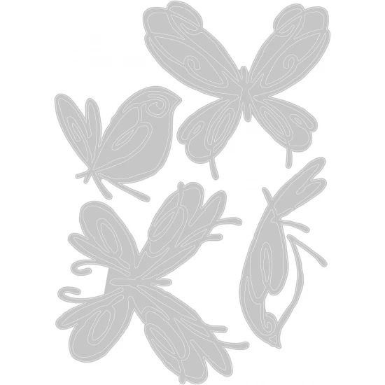 Sizzix Thinlits Set 4PK Flight of Fancy by Pete Hughes