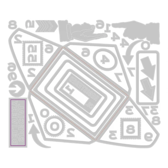 Sizzix Thinlits Die Set 48PK - Postale by Tim Holtz