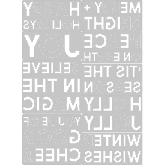Sizzix Thinlits Die Set 9PK Bold Text Christmas by Tim Holtz