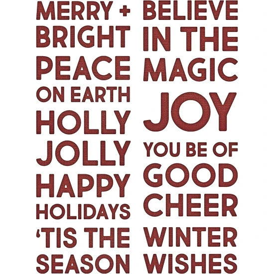 Sizzix Thinlits Die Set 9PK Bold Text Christmas by Tim Holtz