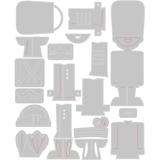 Sizzix Thinlits Die Set 19PK Harvey Colorize by Tim Holtz