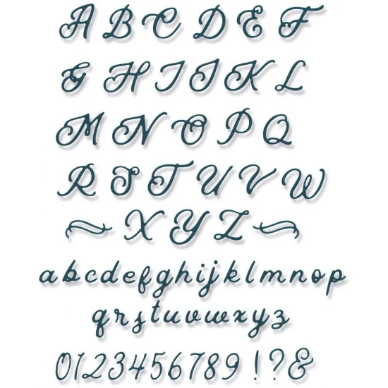 SIZZIX THINLITS DIE - SCRIPTED ALPHABET