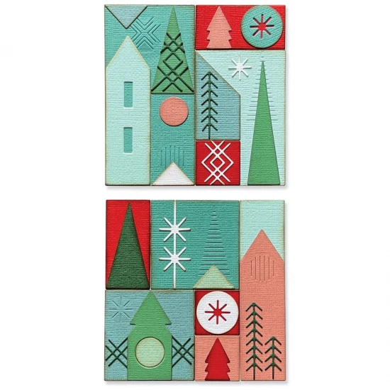 Sizzix • Thinlits Die Set Holiday Blocks