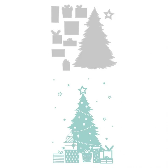 Sizzix Thinlits Die Set with Embossing Folder Sparkle Tree