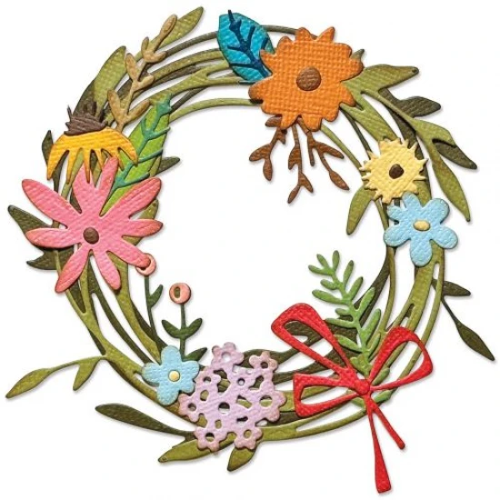 Sizzix • Thinlits Die Set Vault Funky Floral Wreath 14PK 