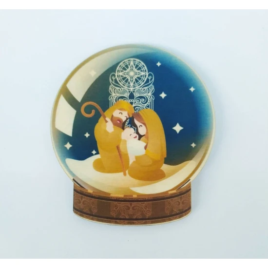 Ξύλινο Έγχρωμο διακοσμητικό στοιχείο Christmas Glass Ball #4