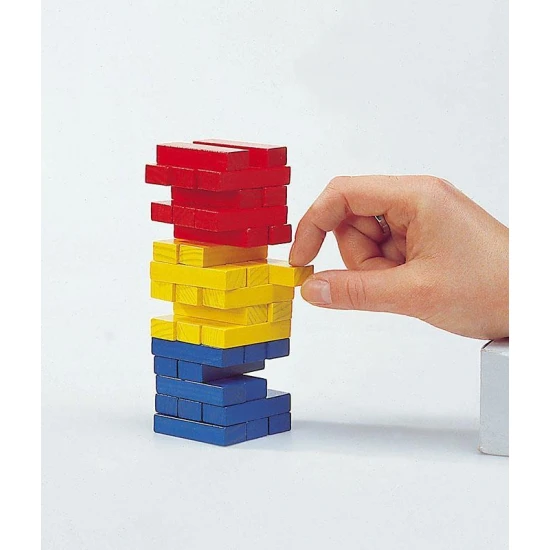 Επιτραπέζιο Jenga ξύλινο χρωματιστό 45 τεμαχίων Υ15x5x5εκ.