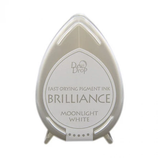 Μελάνι Για Σφραγιδες Tsukineko • Brilliance dew drop ink pad Moonlight white