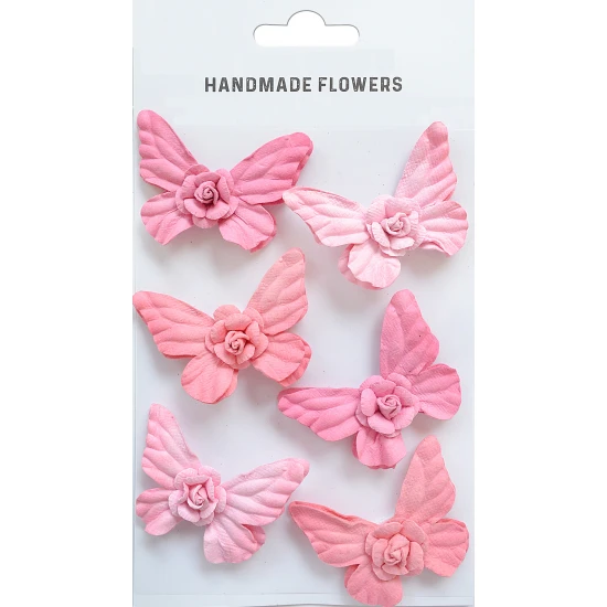Διακοσμητικές Πεταλούδες  Shabby Chic Bouquet 6τεμ