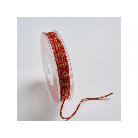 ΚΟΡΔΟΝΙ ΒΑΜΒΑΚΕΡΟ ΜΕ ΜΕΤΑΛΛΙΚΟ ΝΗΜΑ 3MMX20MET RED-GOLD MET