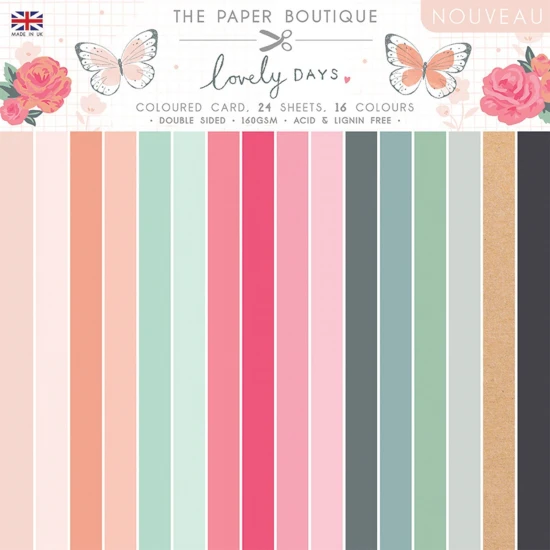 Σετ Χαρτόνια 20cm x 20cm Paper Boutique Lovely days 24φ160gr