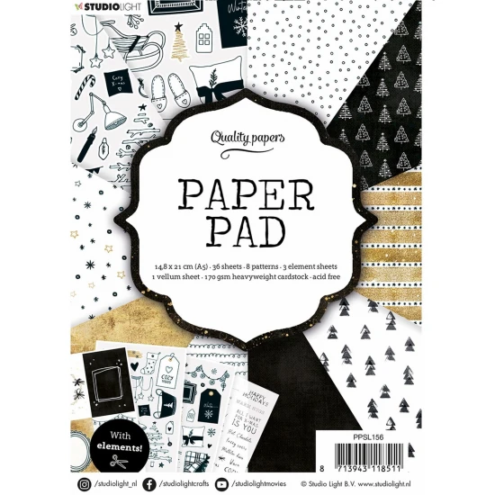 Σετ Χαρτόνια Α5 Studio Light Mixed Paper Pad Pattern nr.156 42φ 170gr 