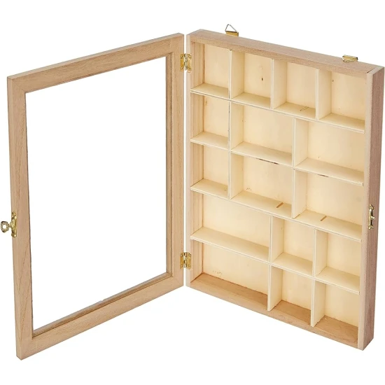Ξύλινο κουτί με χωρίσματα 23x28cm
