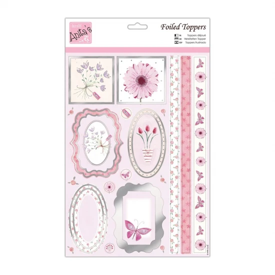 Toppers από μεταλιζέ χαρτί  &amp; Paper Pack - Pink Gerbera