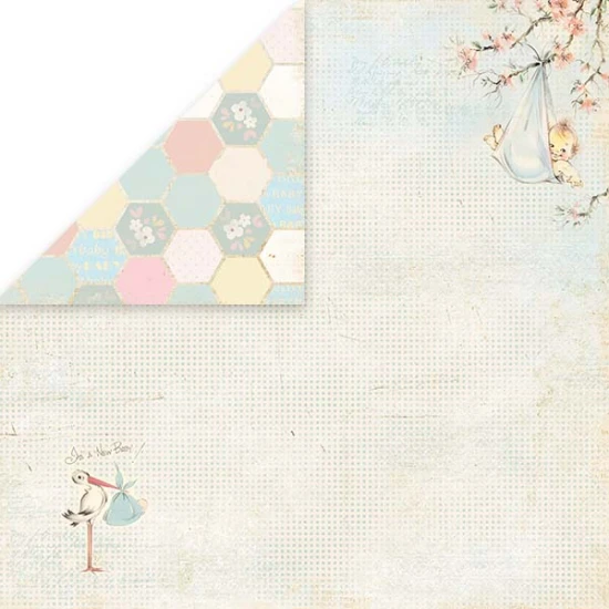 Χαρτόνι Scrapbooking New Baby Born 30cm x30cm 190gr NBB04