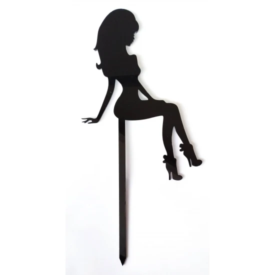 Plexiglass Cake Topper Γυναίκα 15εκ.