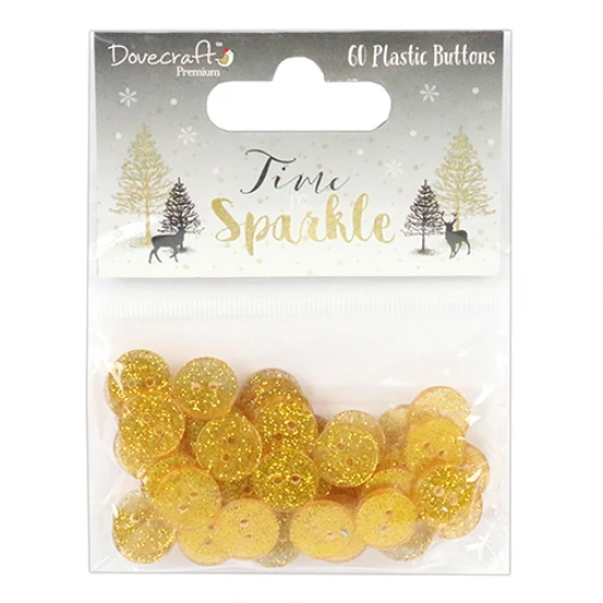 Κουμπάκια με glitter Time to Sparkle  60τεμ