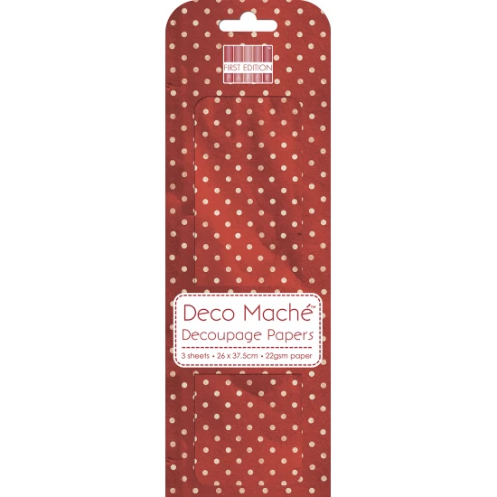 Ριζόχαρτο Decoupage Red Polka 26cm x 37,50cm  22gr