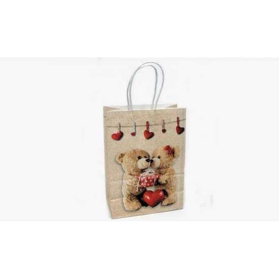 ΤΣΑΝΤΑ ΣΤΡΙΦΤΟ ΧΕΡΑΚΙ ΑΡΚΟΥΔΑΚΙ 15cm x 21cm 318#-C