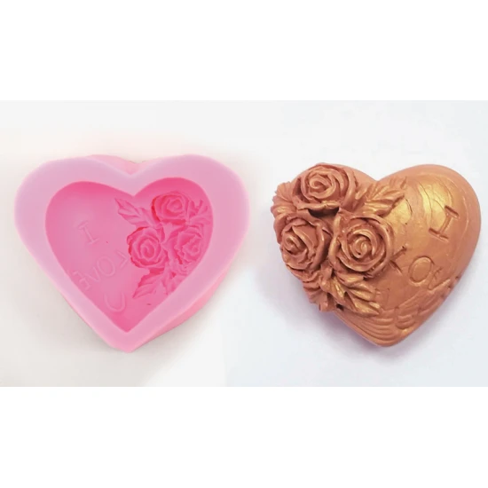 ΚΑΛΟΥΠΙ ΣΙΛΙΚΟΝΗΣ ΚΑΡΔΙΑ LOVE 7cm x 5.5cm