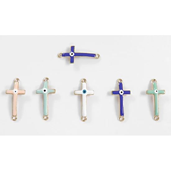 ΣΤΑΥΡΟΣ ΣΜΑΛΤΟ ΜΑΤΑΚΙ 2ΤΡΥΠΕΣ ΧΡΥΣΟΣ 16mm x 36mm