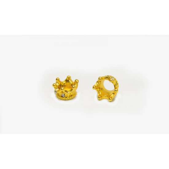 ΜΕΤΑΛΛΙΚΗ ΧΡΥΣΗ ΚΟΡΩΝΑ ΜΕ ΣΤΡΑΣ 7mm x 10mm B76369