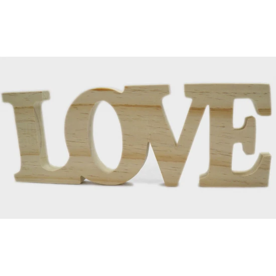 ΞΥΛΙΝΟ LOVE 31cm x 11cm ΦΥΣΙΚΟ