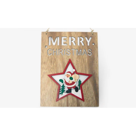 ΞΥΛΙΝΗ ΤΑΜΠΕΛΑ XMAS 26cm x 20cm HEA-18A0701