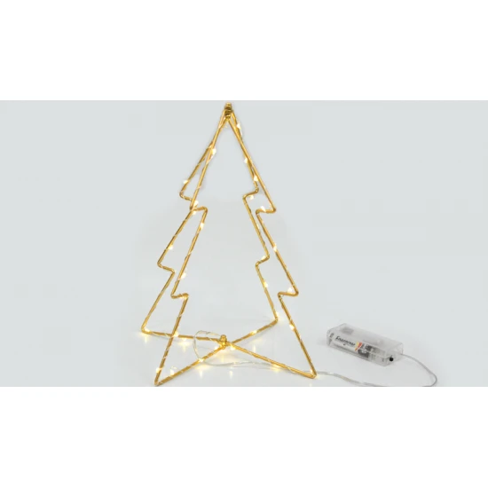 ΜΕΤΑΛΛΙΚΟ ΔΕΝΤΡΟ ΜΕ LED ΠΤΥΣΣΟΜΕΝΟ 26cm x 20cm HBC-188313