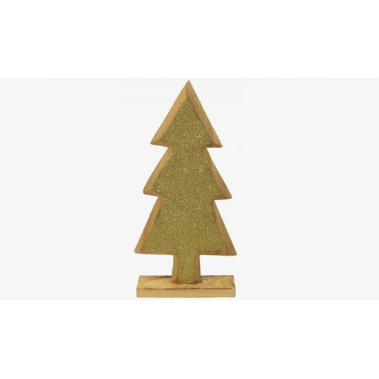 ΞΥΛΙΝΟ ΔΕΝΤΡΟ ΜΕ ΓΚΛΙΤΕΡ 26cm x 13cm HGN-2018