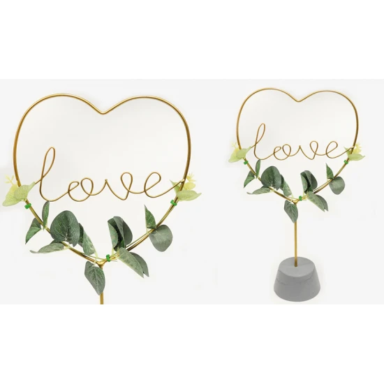 ΜΕΤΑΛΛΙΚΟ ΣΤΑΝΤ ΚΑΡΔΙΑ LOVE 39.5cm BS19-127A