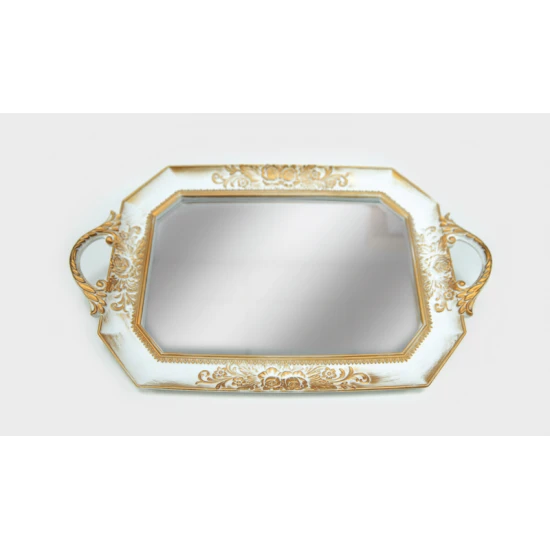 ΔΙΣΚΟΣ ΚΑΘΡΕΠΤΗΣ ΛΕΥΚΟ ΒΙΝΤΑΖ 39cm x 24cm Q1801