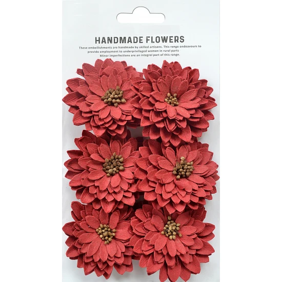 Χειροποίητα Χρυσάνθεμα Nancy Poppies And Roses 6τεμ