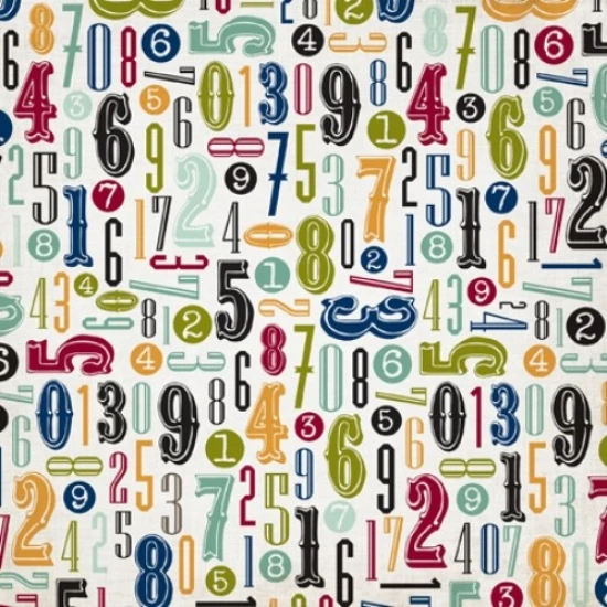 Χαρτόνι scrapbooking διπλής όψης Numbers Paper 30cm x 30cm