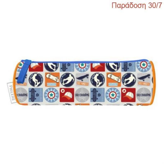 Bagtrotter κασετίνα βαρελάκι "Phileas City Skate" 22x7x7εκ.