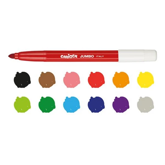 Carioca Jumbo μαρκαδόροι 12 χρωμάτων